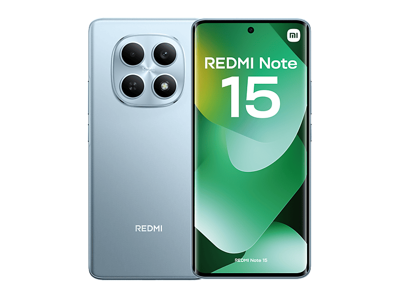 Móvil - Xiaomi Redmi Note 15, Azul glaciar, 256 GB, 8 GB RAM, 6.77" AMOLED FHD+, MediaTek Helio G100-Ultra, 6000 mAh