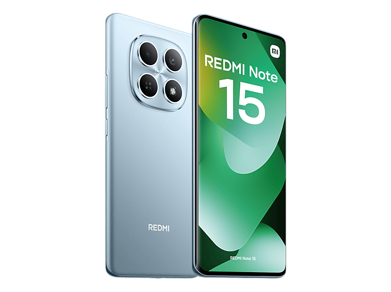 Móvil - Xiaomi Redmi Note 15, Azul glaciar, 256 GB, 8 GB RAM, 6.77" AMOLED FHD+, MediaTek Helio G100-Ultra, 6000 mAh