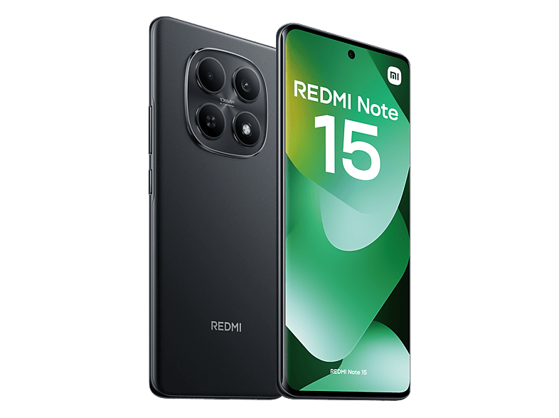Móvil - Xiaomi Redmi Note 15, Negro, 256 GB, 8 GB RAM, 6.77" AMOLED FHD+, MediaTek Helio G100-Ultra, 6000 mAh