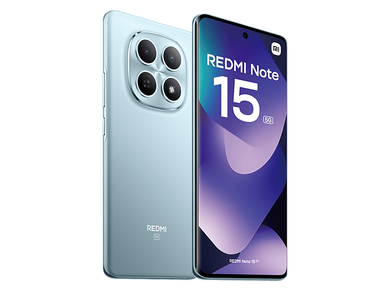 Móvil - Xiaomi Redmi Note 15 5G, Azul glaciar, 256 GB, 8 GB RAM, 6.77" AMOLED FHD+, Qualcomm Snapdragon 6 Gen 3, 5520 mAh