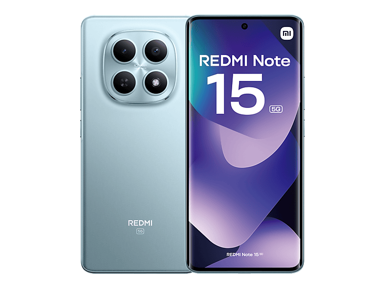 Móvil - Xiaomi Redmi Note 15 5G, Azul glaciar, 512 GB, 12 GB RAM, 6.77" AMOLED FHD+, Snapdragon 6 Gen 3, 5520 mAh
