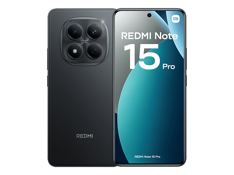 Móvil - Xiaomi Redmi Note 15 Pro, Negro, 256 GB, 8 GB RAM, 6.77" AMOLED FHD+, MediaTek Helio G200–Ultra, 6500 mAh