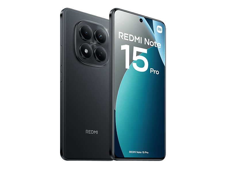 Móvil - Xiaomi Redmi Note 15 Pro, Negro, 256 GB, 8 GB RAM, 6.77" AMOLED FHD+, MediaTek Helio G200–Ultra, 6500 mAh