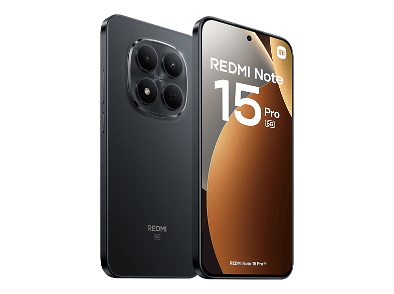 Móvil - Xiaomi Redmi Note 15 Pro 5G, Negro, 256 GB, 8 GB RAM, 6.83" CrystalRes AMOLED, MediaTek Dimensity 7400-Ultra, 6580 mAh