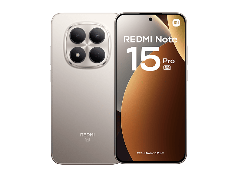 Móvil - Xiaomi Redmi Note 15 Pro 5G, Titanio, 512 GB, 12 GB RAM, 6.83" CrystalRes AMOLED, MediaTek Dimensity 7400-Ultra, 6580 mAh