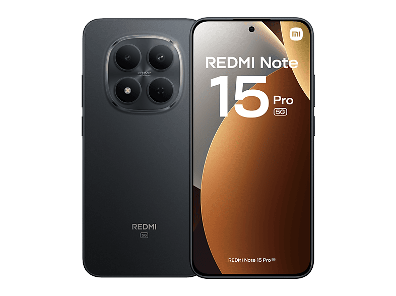 Móvil - Xiaomi Redmi Note 15 Pro 5G, Negro, 512 GB, 12 GB RAM, 6.83" CrystalRes AMOLED, MediaTek Dimensity 7400-Ultra, 6580 mAh