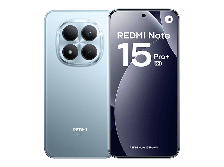 Móvil - Xiaomi Redmi Note 15 Pro+, Azul glaciar, 256 GB, 8 GB RAM, 6.83" AMOLED CrystalRes, Snapdragon® 7s Gen 4", 6500 mAh