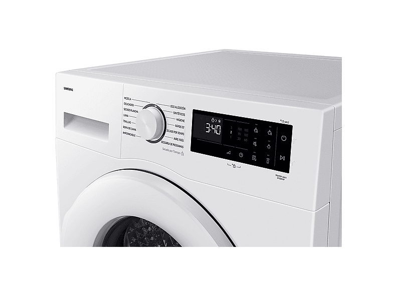 Secadora bomba de calor - Samsung DV90DG52A0TE, Eléctrico, 14 programas, Blanco