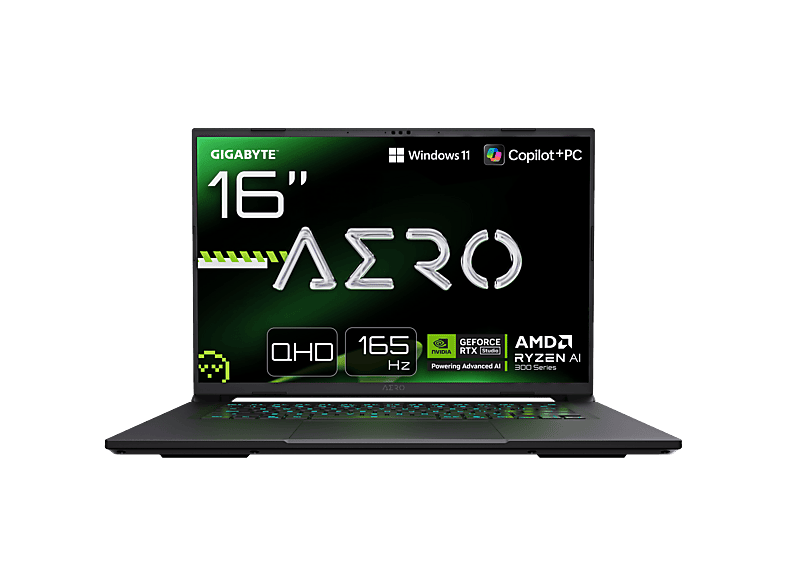 Portátil gaming - Gigabyte AERO X16 2WHA3ESC65AH Copilot+ PC, 16" WQXGA, AMD Ryzen AI 9 HX 370, 32GB RAM, 2TB SSD, GeForce RTX™ 5070, Windows 11