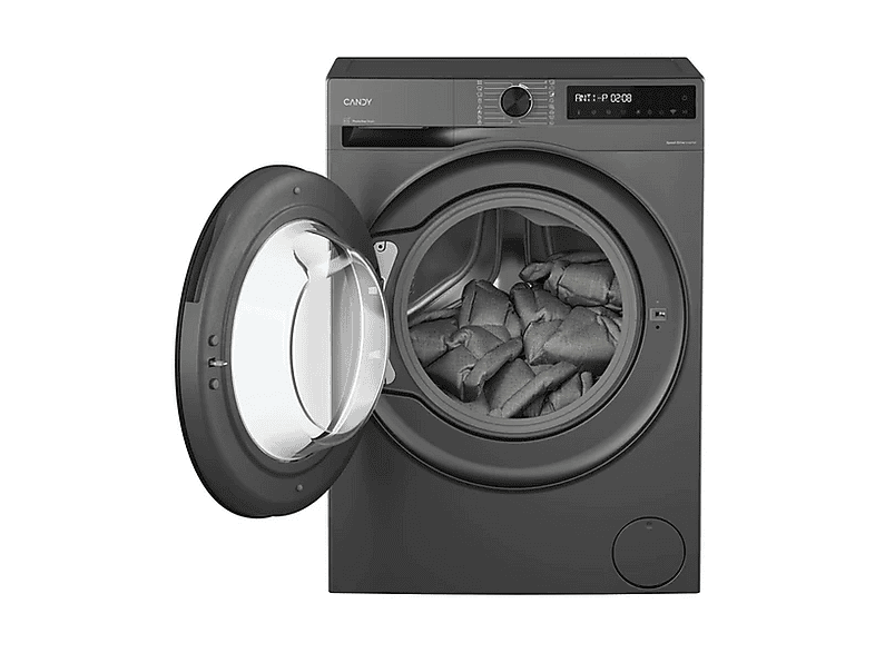 Lavadora carga frontal - Candy BR 48SBL6G-S, 8 kg, 1400 rpm, 16 Programas, Inverter, Libre Instalación, WiFi y Bluetooth, Plata