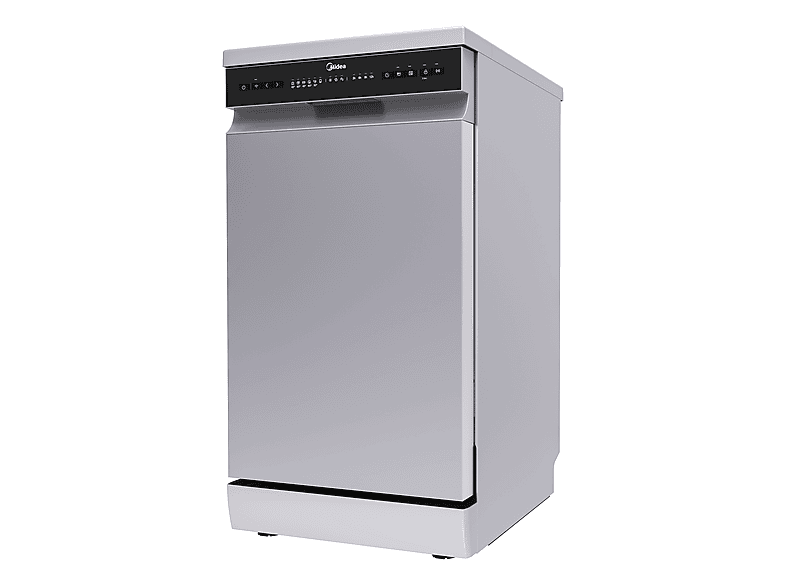 Lavavajillas libre instalación 45 cm - Midea MDWEF1034CSS-WG-EU, 10 servicios, 5 programas, 44,8 cm, Plata