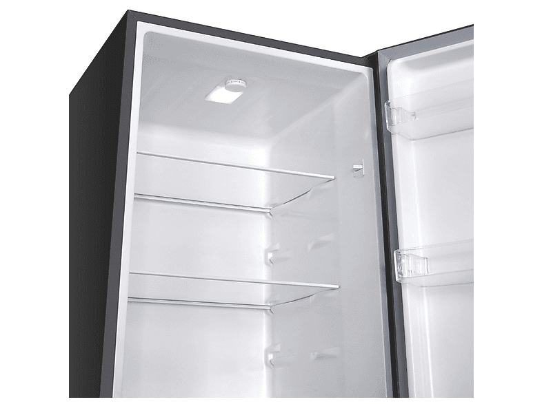 Frigorífico combi - Candy CCH1S518EX, Cíclico, 180 cm, 262 l, Tirador integrado, Puerta reversible, Inox