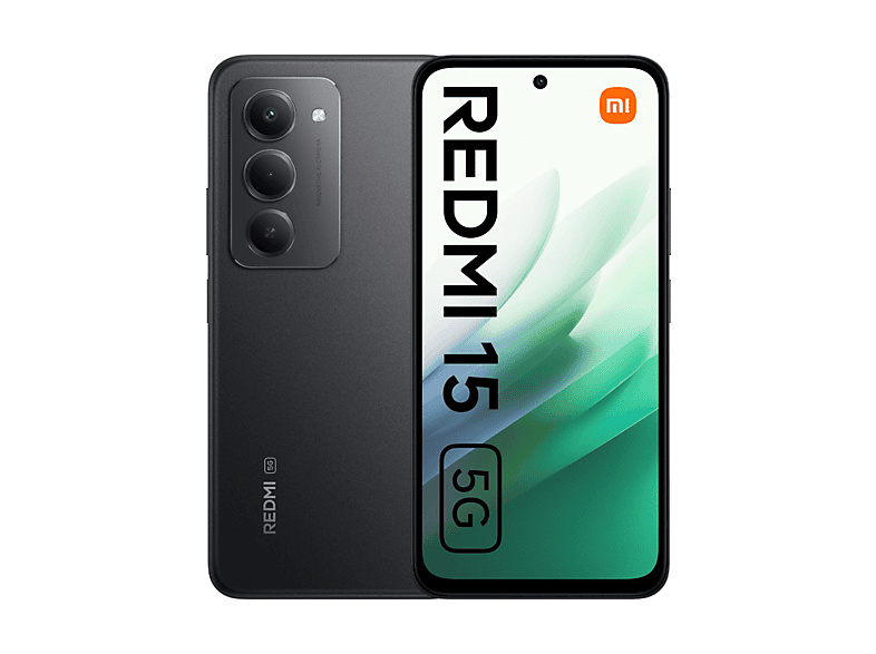Smartphone - Xiaomi Redmi 15 5G, Negro, Móvil Android, 256 GB, 8 GB RAM, 6,9 " 144 Hz, Qualcomm Snapdragon 6s Gen 3 (6 nm), 7000 mAh