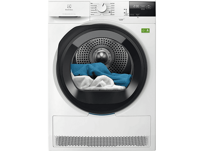 Secadora bomba de calor - Electrolux 916 900 376, Eléctrico, 8 kg, Blanco