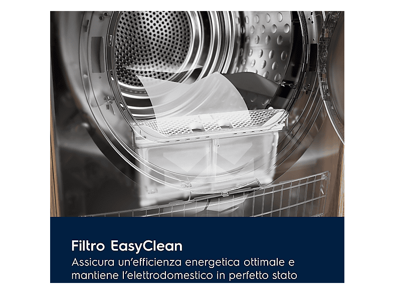Secadora bomba de calor - Electrolux 916 900 376, Eléctrico, 8 kg, Blanco