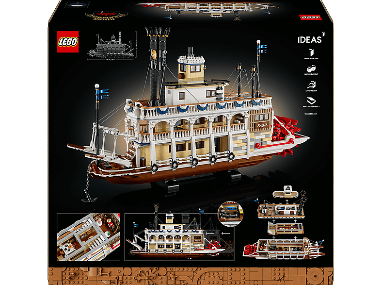 Juego de construcción - LEGO River Steamboat, edad recomendada: 6 año(s), 1 piezas