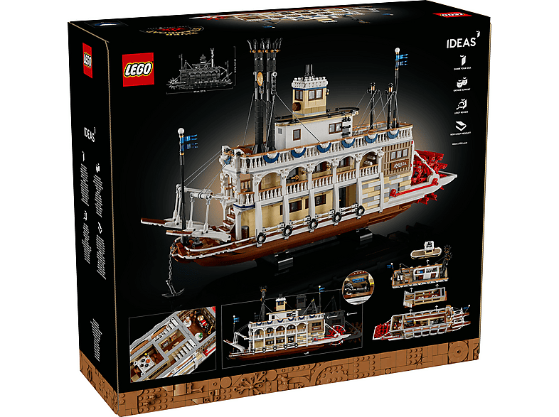 Juego de construcción - LEGO River Steamboat, edad recomendada: 6 año(s), 1 piezas