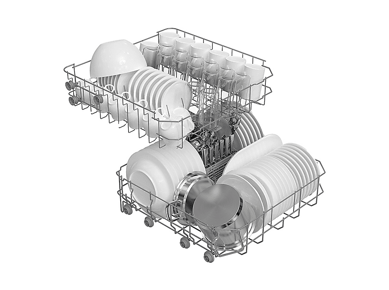 Lavavajillas integrable 60 cm - Svan SJI13600E, 14 servicios, 6 programas, 59,8 cm, Blanco
