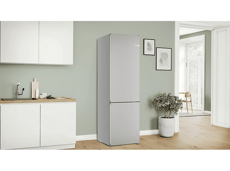 Frigorífico combi - Bosch KGN392LAG, Total No Frost, 203 cm, 363 l, VitaFresh XXL, Cajón 0º, Acero mate antihuellas