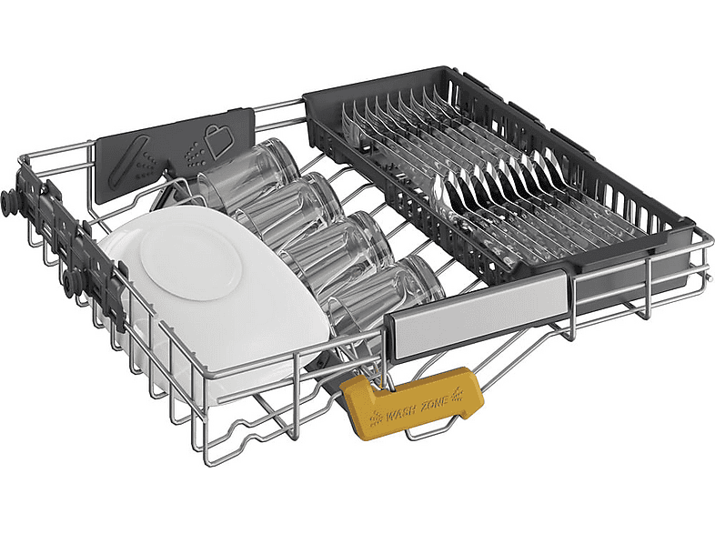 Lavavajillas - Whirlpool W8F HP51X, 15 servicios, 10 programas, 60 cm, MaxiSpace Tub, PowerClean Pro, Tecnología 6th Sense, Inox
