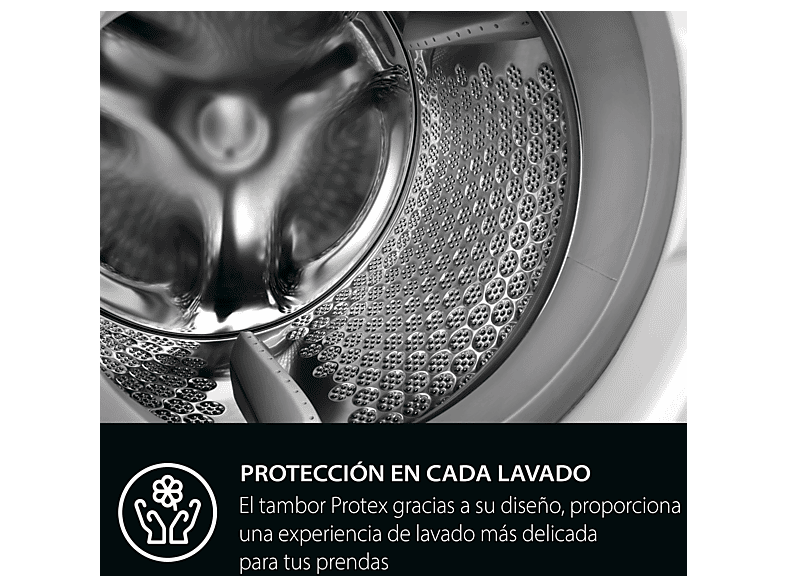 Lavadora carga frontal - AEG LFE6G54H2B, 10.5 kg, 1400 rpm, 10 programas, Ciclo rápido 45 min, Higiene con Vapor, Blanco