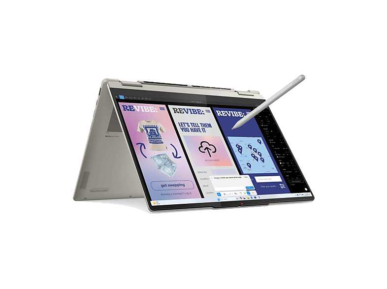 Convertible 2 en 1 - Lenovo Yoga 7 14ILL10 Copilot+ PC, 14" OLED, Intel Core Ultra 5 226v, 16GB RAM, 512GB, Arc™ Grap, W11H, Lápiz Auriculares y Ratón