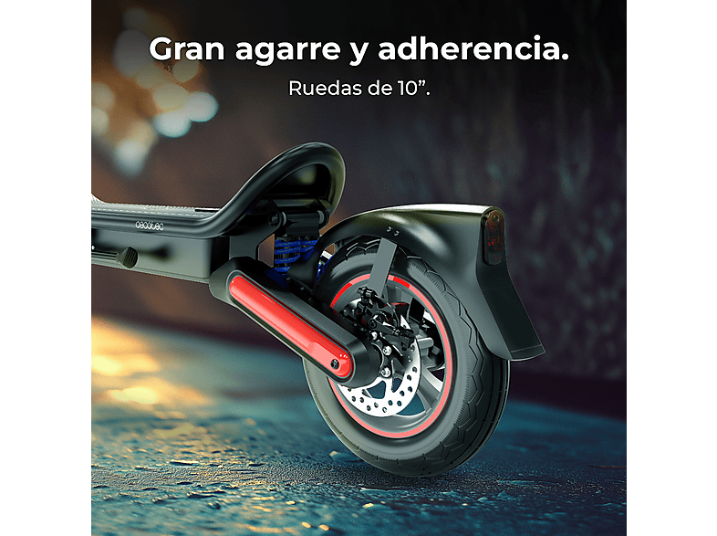 Patinete eléctrico - Cecotec Bongo D40 XL Suspension Connected, Potencia máxima 800 W, 10.000 mAh, Doble suspensión, Negro