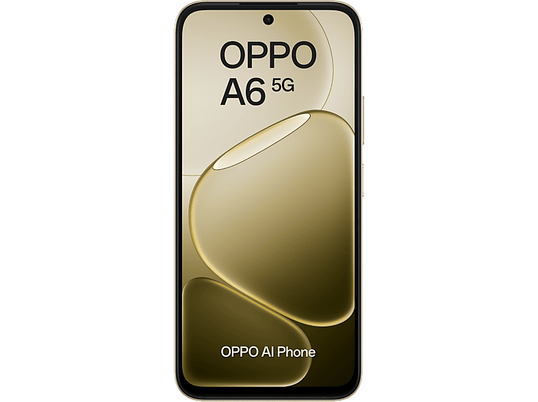Móvil - Oppo A6 5G, Aurora Gold, 256 GB, 6 GB RAM, 6.75" LCD, Mediatek Dimensity 6300 (6nm), 6.500mAh