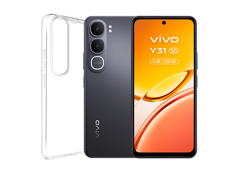 Móvil - Vivo Y31, Glowing Black, 256GB, 6GB RAM, 6.72" LCD, Qualcomm Snapdragon®  4 Gen 2, 6500 mAh