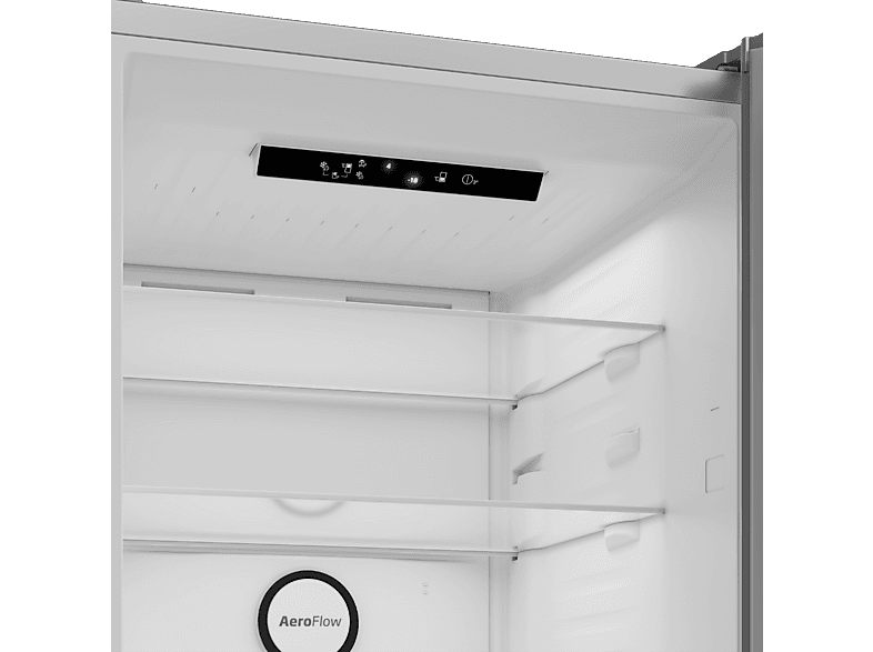 Frigorífico combi - Beko B5RCNE416HXB, Neo Frost Dual Cooling, 203.5 cm, 415 l, AeroFlow, Tecnología Harvest Fresh, Inox