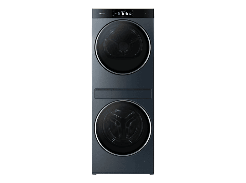 Lavadora secadora - Haier CLC108GNU1, Torre de lavado 10 kg+8 kg, 1400 rpm, Autodosificación, Direct Motion, Antracita