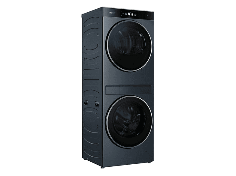Lavadora secadora - Haier CLC108GNU1, Torre de lavado 10 kg+8 kg, 1400 rpm, Autodosificación, Direct Motion, Antracita