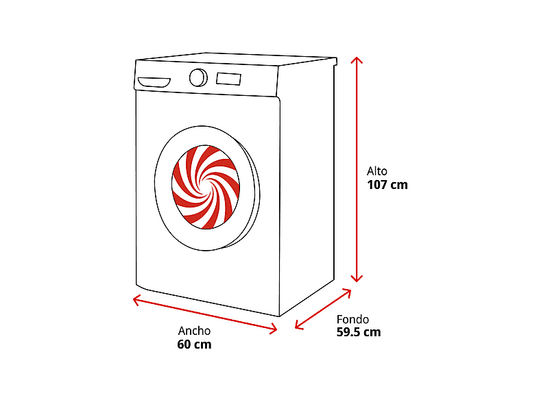 Lavadora carga frontal - Candy Multiwash MQD 410CBL9-37, 10+1+1 kg, 1400 rpm, 20 programas, Triple Tambor, Motor Direct Motion, Wi-Fi, Blanco