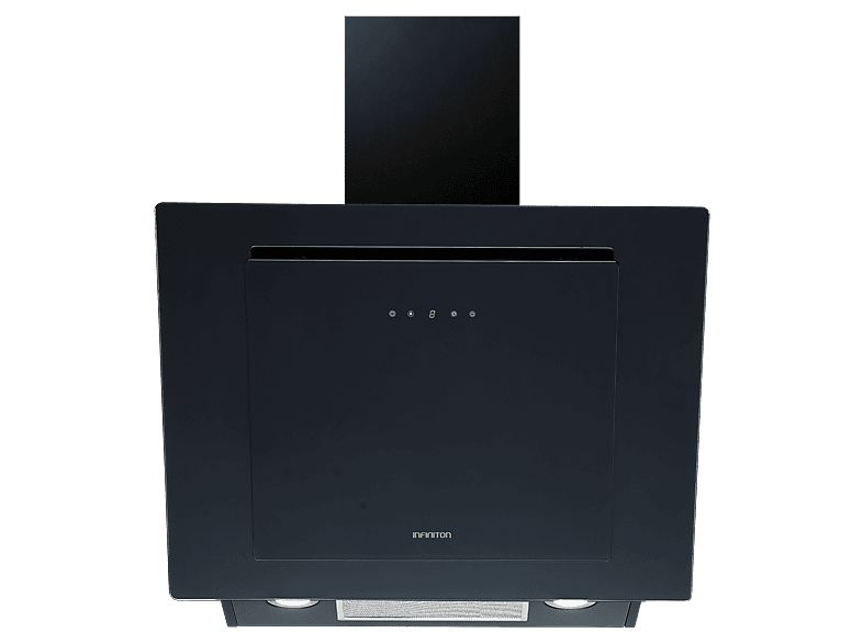 Campana decorativa - Infiniton CMPTRAL-N68R, 3 Niveles Potencia, 720m³/h, 60 cm Ancho, Perimetral, Control electrónico Touch Panel, LED, Crystal Black