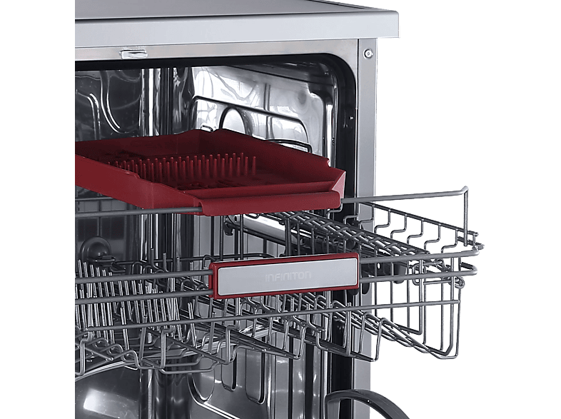 Lavavajillas - Infiniton DIW-6225XD3, 14 Servicios, 8 Programas, 59.8 cm Ancho, Automatic door opening, Inox