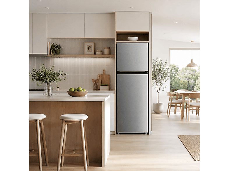 Frigorífico dos puertas - Midea MDRT489MTE02E, No Frost, 172.4 cm Alto, 338 l, Inverter, Smart Cooling, Iluminación LED, Inox