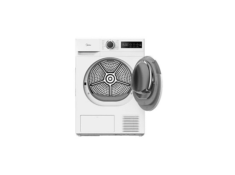 Secadora bomba de calor - Midea MD110H80/W-ES, 8 kg, 15 Programas, My Cycle, Antiarrugas, Blanco