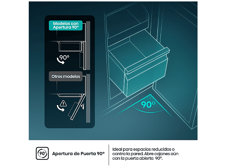 Frigorífico combi - Hisense RB435N4BWE, Total No Frost, 200.4 cm, 336 l, Multi Air Flow, Apertura de Puerta 90º, Blanco