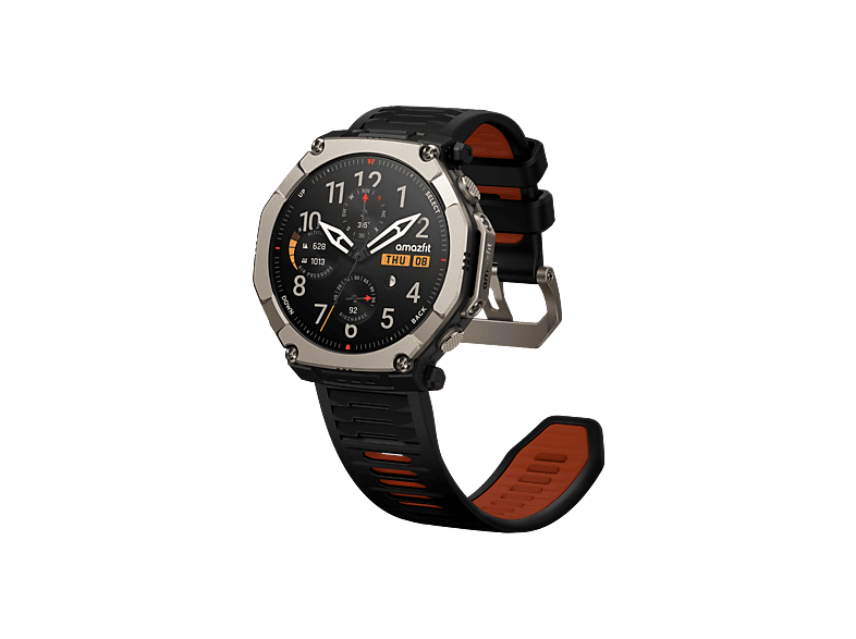 Smartwatch - Amazfit T-REX ULTRA 2, Correa 145 - 215mm, Resistente al Agua 10ATM, Pantalla 1.5" AMOLED, GPS, +180 Modos Deportivos, Negro