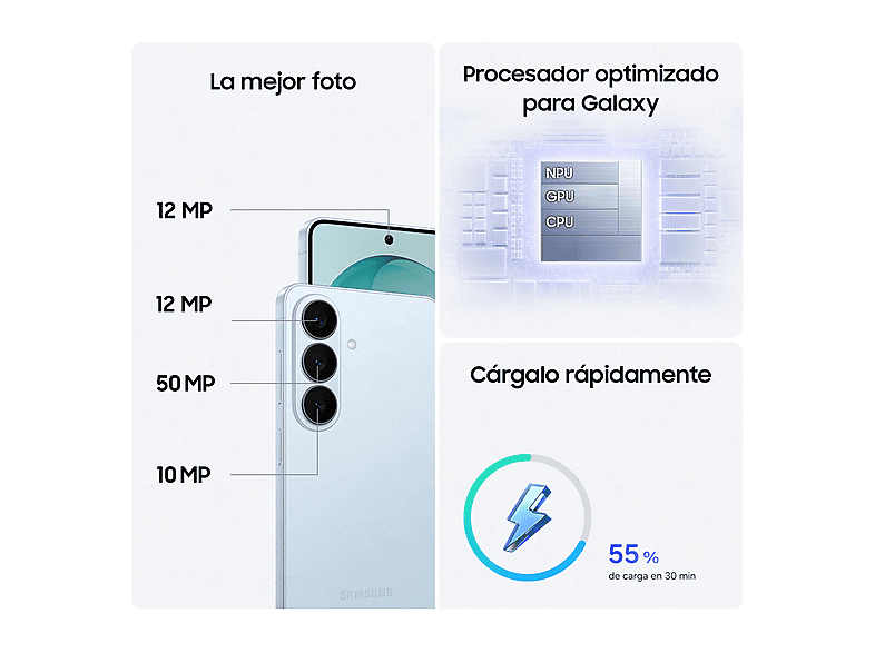 Móvil - Samsung Galaxy S26, Violeta, 512 GB, 12 GB RAM, 6.3" FHD+, Exynos 2600, 4300 mAh, Android 16