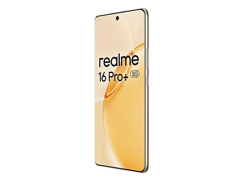 Móvil - Realme 16 Pro+, Master Gold, 512 GB, 12 GB RAM, 6.8" HyperGlow 4D Curve+ de 144Hz, Qualcomm Snapdragon 7 Gen 4, 7000 mAh