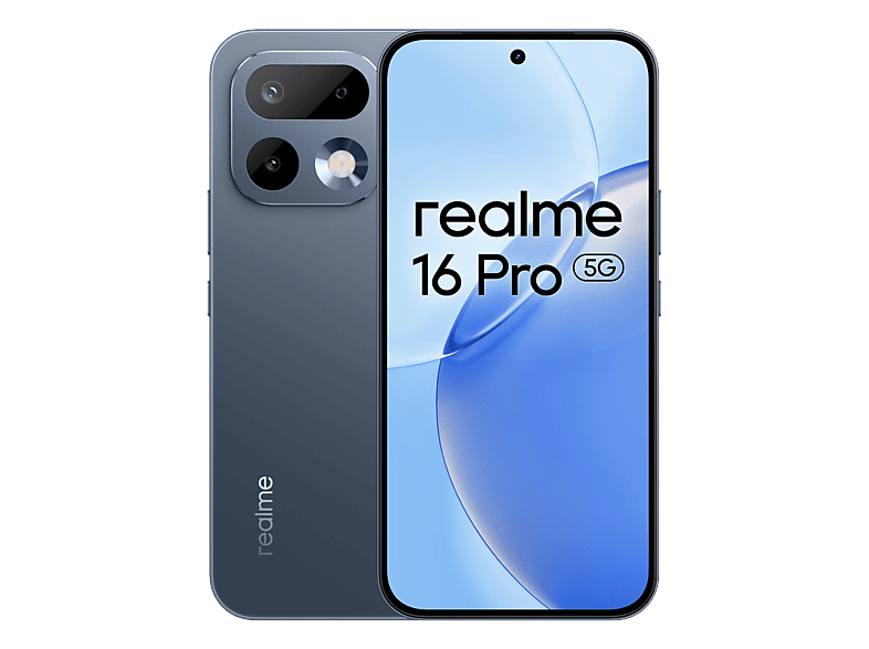 Móvil - Realme 16 Pro, Grey, 512 GB, 8 GB RAM, 6.78" AMOLED de 144Hz, Dimensity 7300-Max 5G, 6.500 mAh