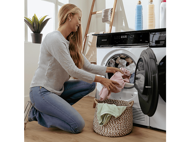 Secadora bomba de calor - Cecotec Bolero DressCode Dry 9400, 15 programas, Secado automático, Planchado Fácil, Stop&Go, Blanco