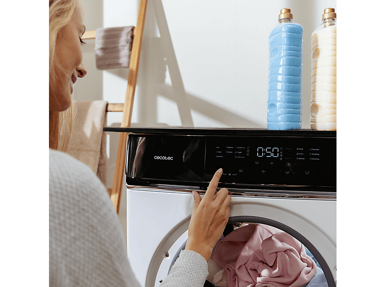 Secadora bomba de calor - Cecotec Bolero DressCode Dry 9400, 15 programas, Secado automático, Planchado Fácil, Stop&Go, Blanco
