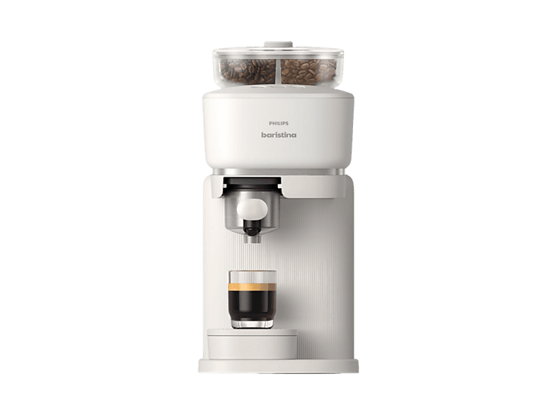 Cafetera express - Philips Baristina Variety BAR320/00, 16 Bar, 2 Compartimentos Grano, Molinillo Cerámico, Espresso y Lungo, 1,2 L, 3 Años Garantía