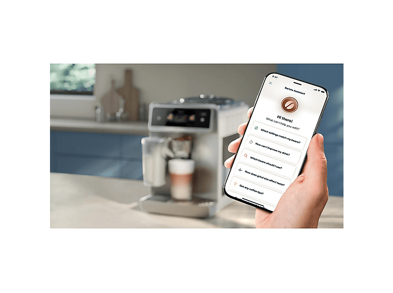 Cafetera superautomática - Philips Café Aromis EP8757/20, 15 Bar, 54 Bebidas, LatteGo Pro, SilentBrew, AquaClean, 1,9 L, 8 Perfiles, 3 Años Garantía