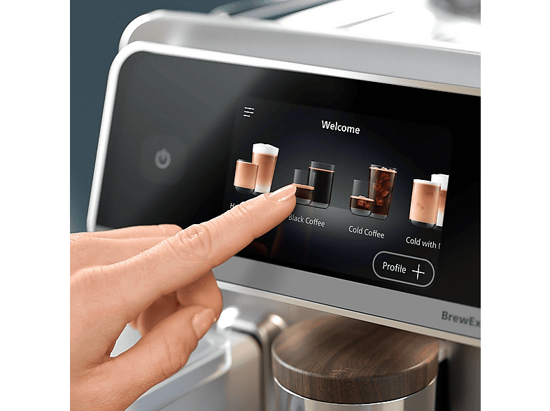 Cafetera superautomática - Philips Café Aromis EP8757/20, 15 Bar, 54 Bebidas, LatteGo Pro, SilentBrew, AquaClean, 1,9 L, 8 Perfiles, 3 Años Garantía