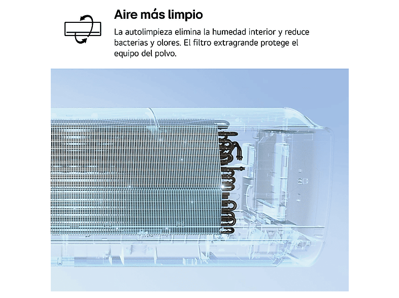 Aire acondicionado Split 1 x 1 - LG WIFIECO09.SET, 2150 fg/h, ThinQ, Blanco