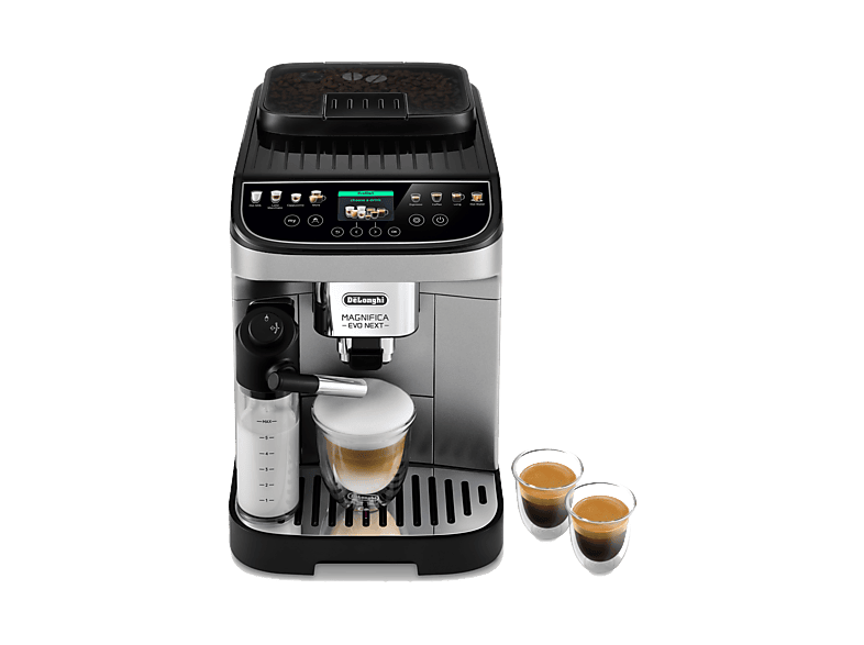 Cafetera superautomática - De Longhi, De'Longhi Magnifica Evo Next ECAM 310.80.SB, 1450 Watt, 15 bar, Molinillo integrado, Depósito de leche