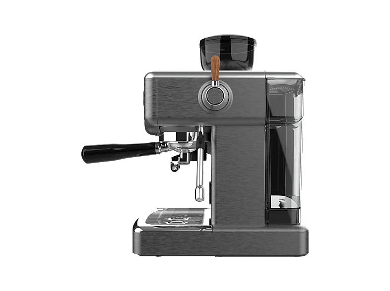Cafetera express - Cecotec Power Espresso 20 Barista Steel & Grind, 20 Bares, Molinillo integrado, Vaporizador, Doble Thermoblock, 2200 W, Plata
